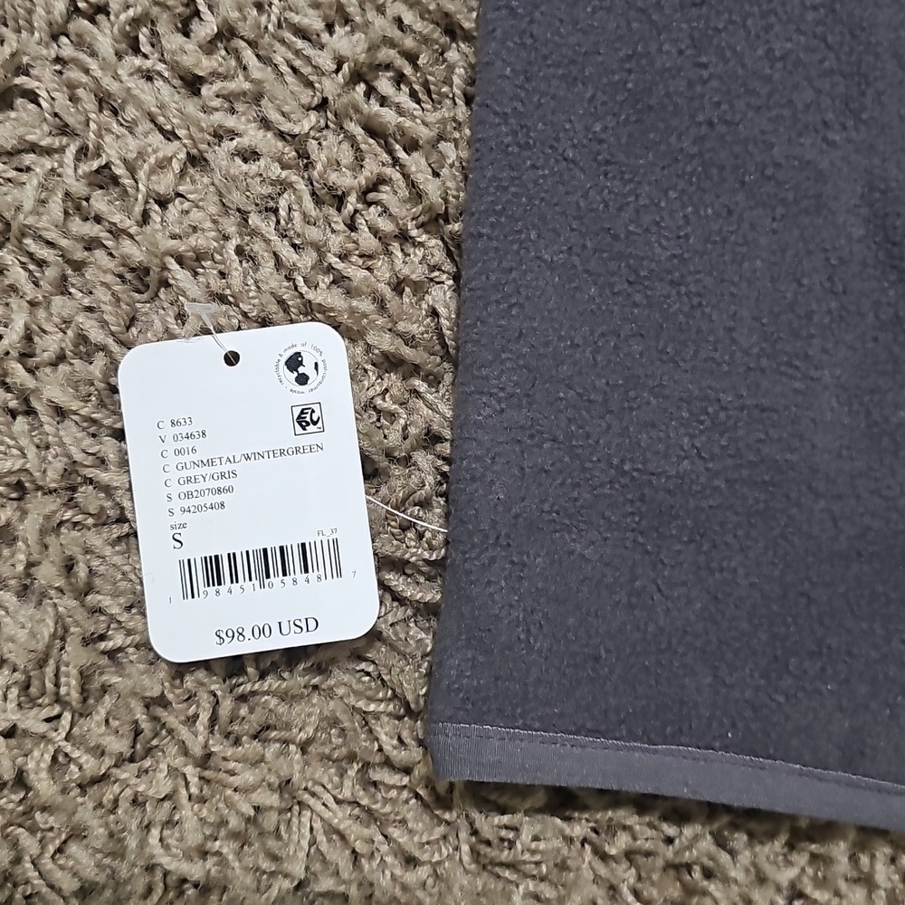 NWT Free People Movement Jacket In The Zone Zip Up Fleece Gunmetal Wintergreen - Picture 4 of 9